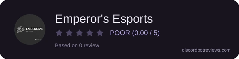 Rating widget preview for Emperor's Esports