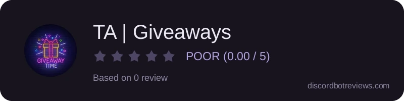Rating widget preview for TA | Giveaways
