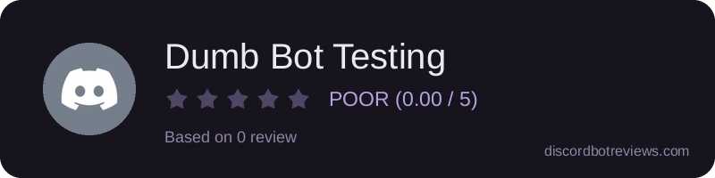 Rating widget preview for Dumb Bot Testing
