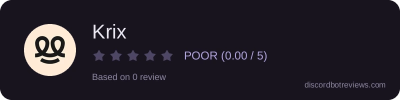 Rating widget preview for Krix