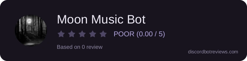 Rating widget preview for Moon Music Bot