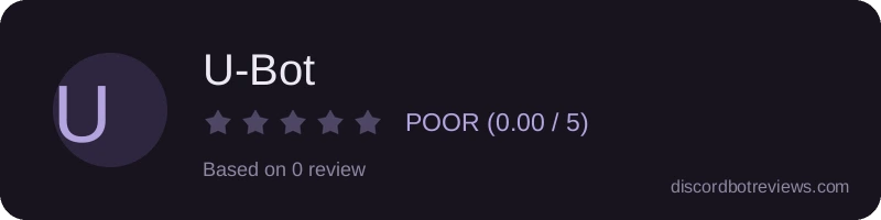 Rating widget preview for U-Bot