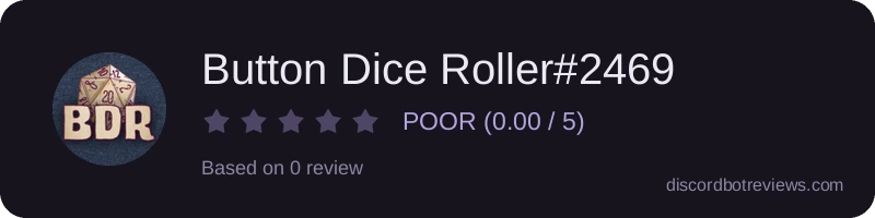 Rating widget preview for Button Dice Roller#2469
