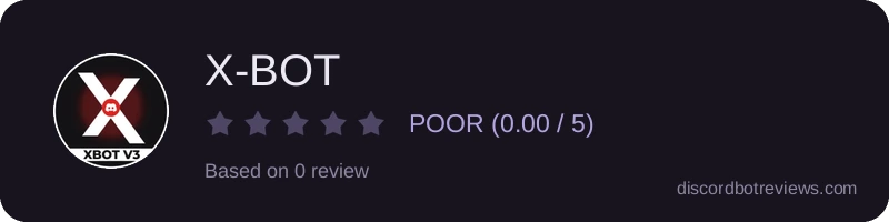 Rating widget preview for X-BOT