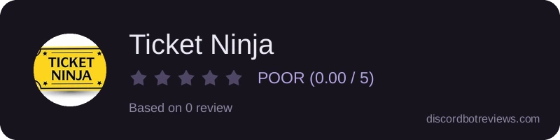 Rating widget preview for Ticket Ninja