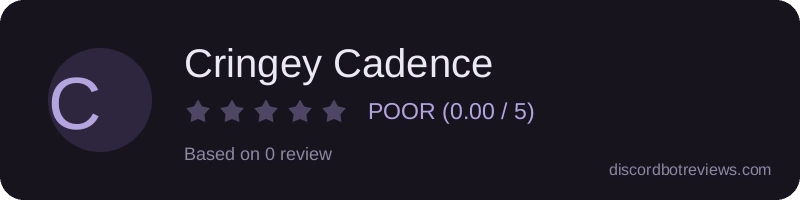 Rating widget preview for Cringey Cadence