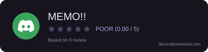 Rating banner for MEMO!!