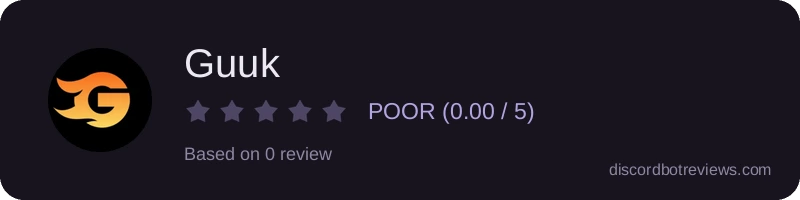 Rating widget preview for Guuk 
