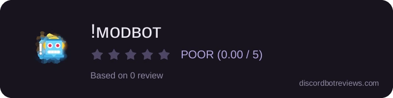 Rating widget preview for !ᴍᴏᴅʙᴏᴛ