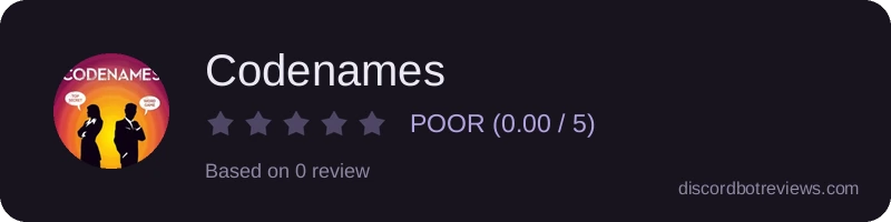 Rating widget preview for Codenames
