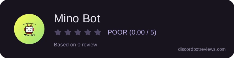 Rating widget preview for Mino Bot