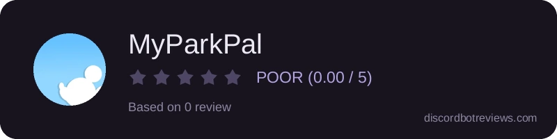 Rating widget preview for MyParkPal