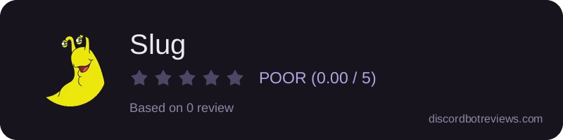 Rating widget preview for Slug