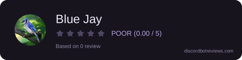 Rating widget preview for Blue Jay