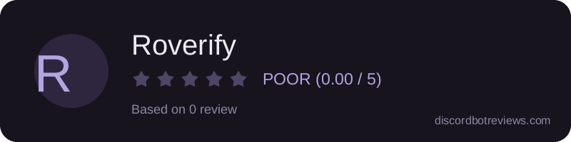 Rating widget preview for Roverify