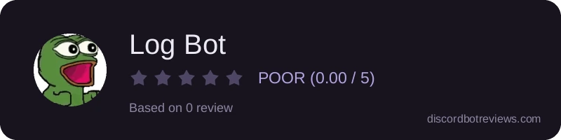 Rating widget preview for Log Bot