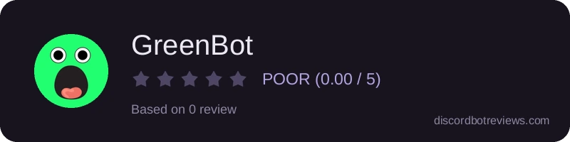 Rating widget preview for GreenBot
