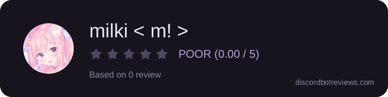 Rating widget preview for milki < m! >