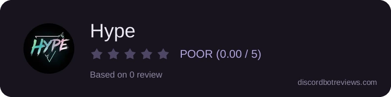 Rating widget preview for Hype