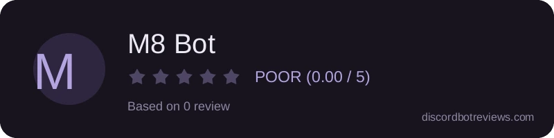 Rating widget preview for M8 Bot