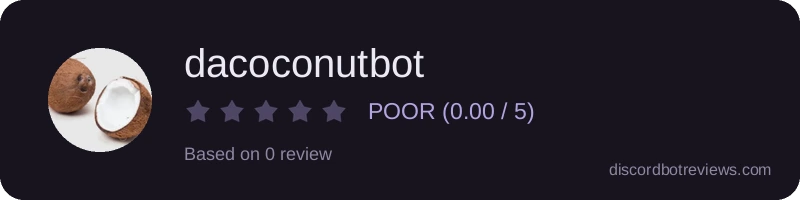 Rating widget preview for dacoconutbot