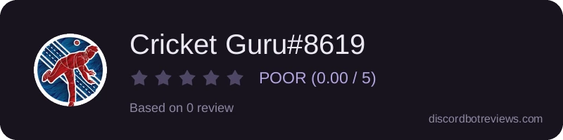 Rating widget preview for Cricket Guru#8619