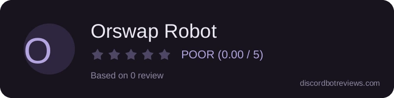 Rating widget preview for Orswap Robot