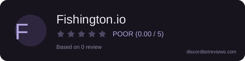 Rating widget preview for Fishington.io
