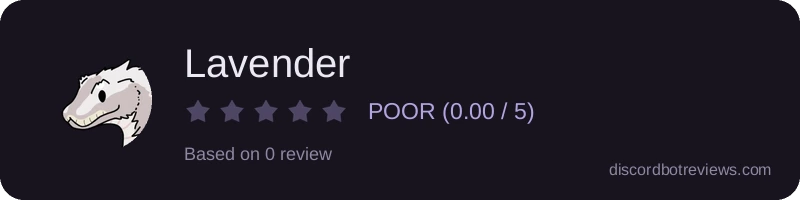 Rating widget preview for Lavender