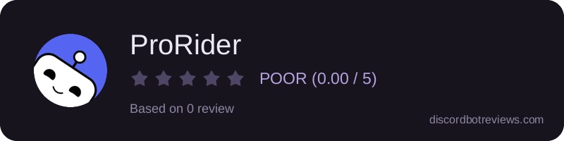 Rating widget preview for ProRider