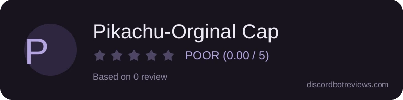 Rating widget preview for Pikachu-Orginal Cap
