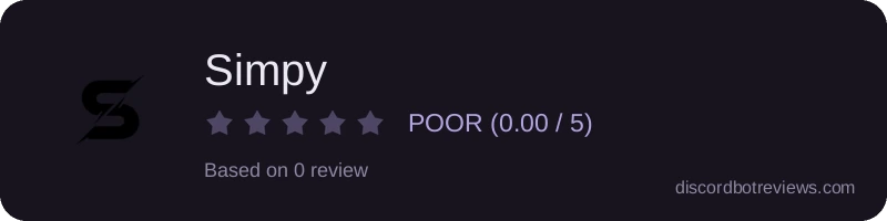 Rating widget preview for Simpy