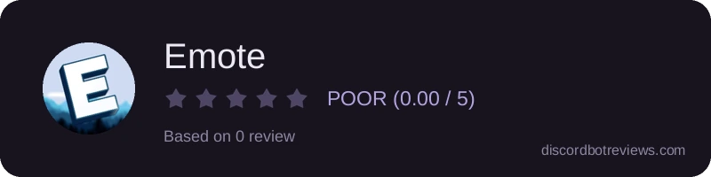 Rating widget preview for Emote