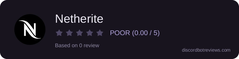 Rating widget preview for Netherite
