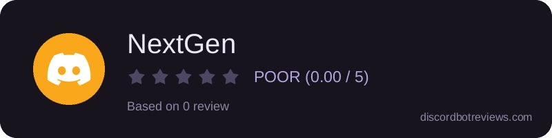 Rating widget preview for NextGen