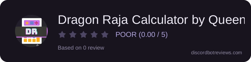 Rating widget preview for Dragon Raja Calculator by QueenMarr