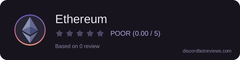 Rating widget preview for Ethereum