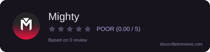 Rating widget preview for Mighty