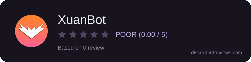 Rating widget preview for XuanBot