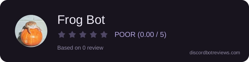 Rating widget preview for Frog Bot