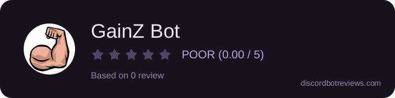 Rating widget preview for GainZ Bot