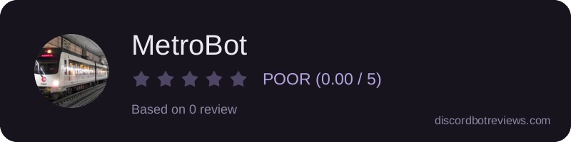 Rating widget preview for MetroBot