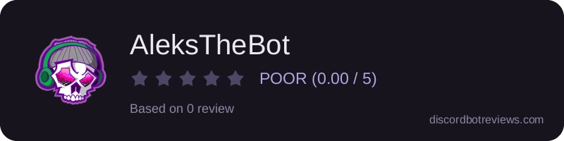 Rating widget preview for AleksTheBot