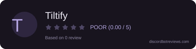 Rating widget preview for Tiltify