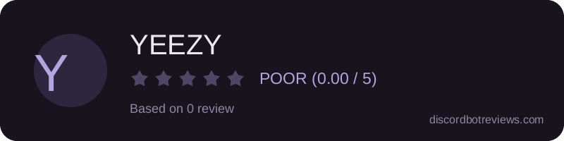 Rating widget preview for YEEZY