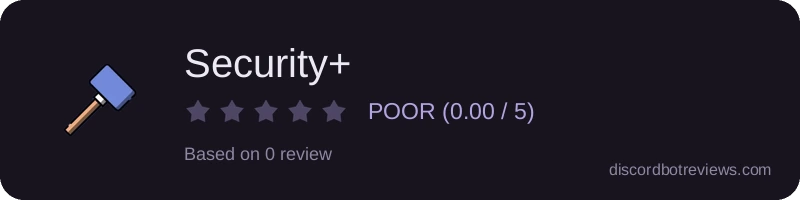Rating widget preview for Security+