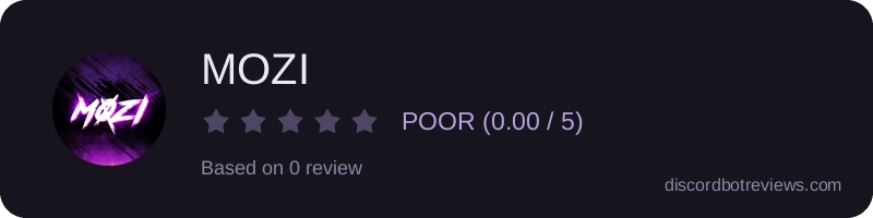 Rating widget preview for MOZI