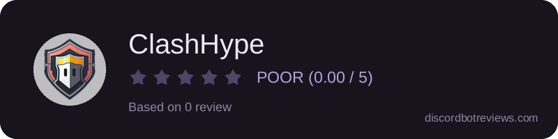 Rating widget preview for ClashHype