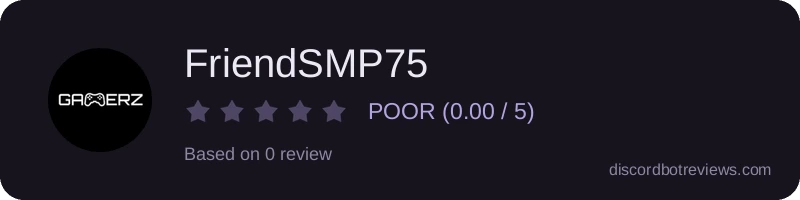 Rating widget preview for FriendSMP75