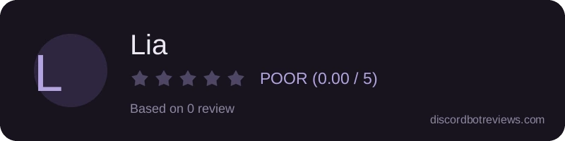 Rating widget preview for Lia